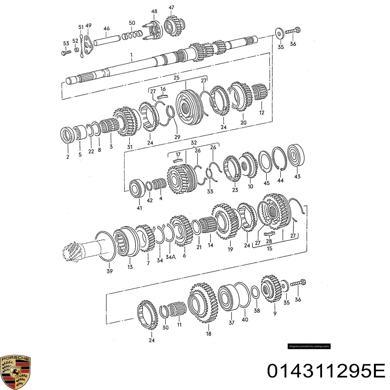 014311295E Porsche anillo sincronizador