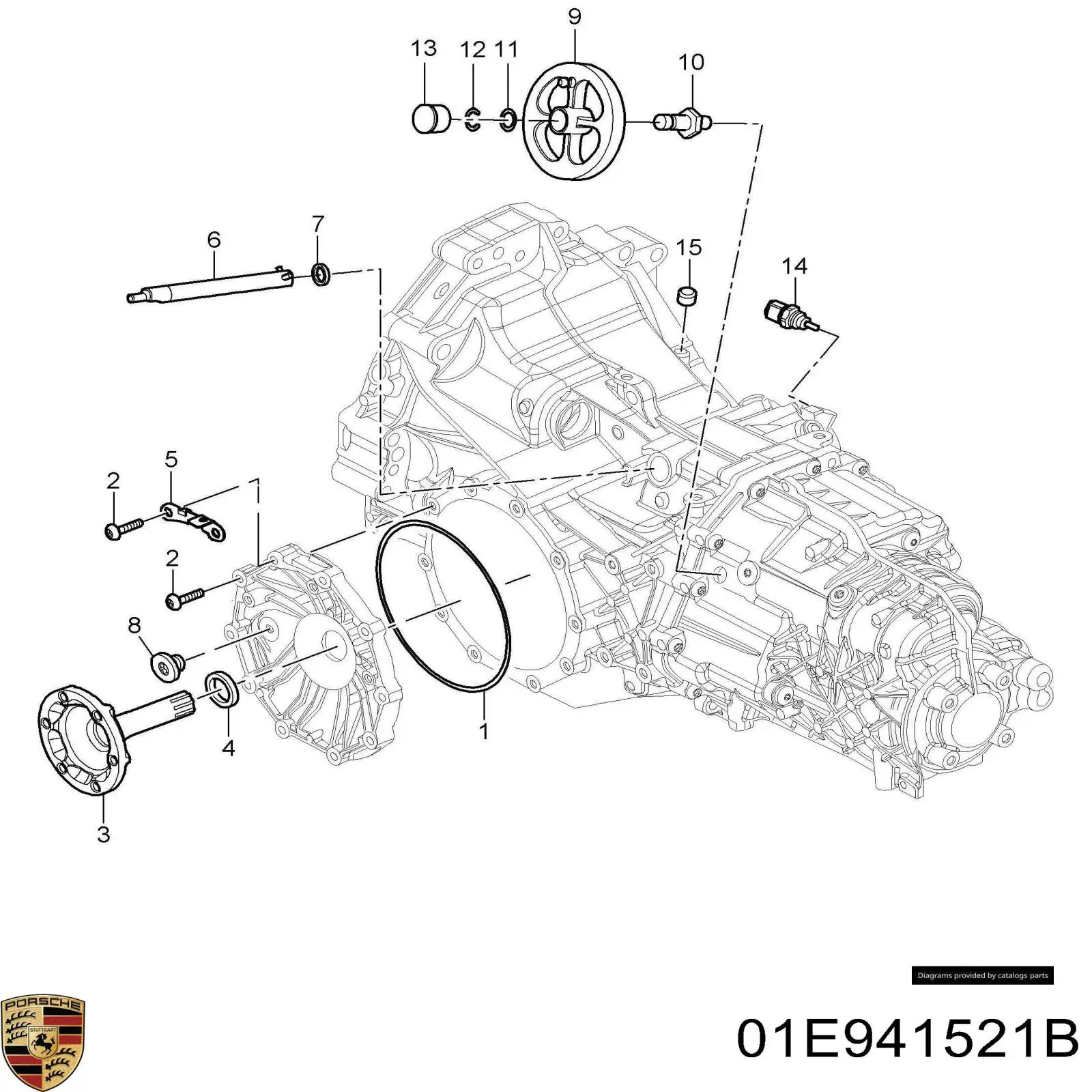 01E941521B Porsche interruptor, piloto de marcha atrás