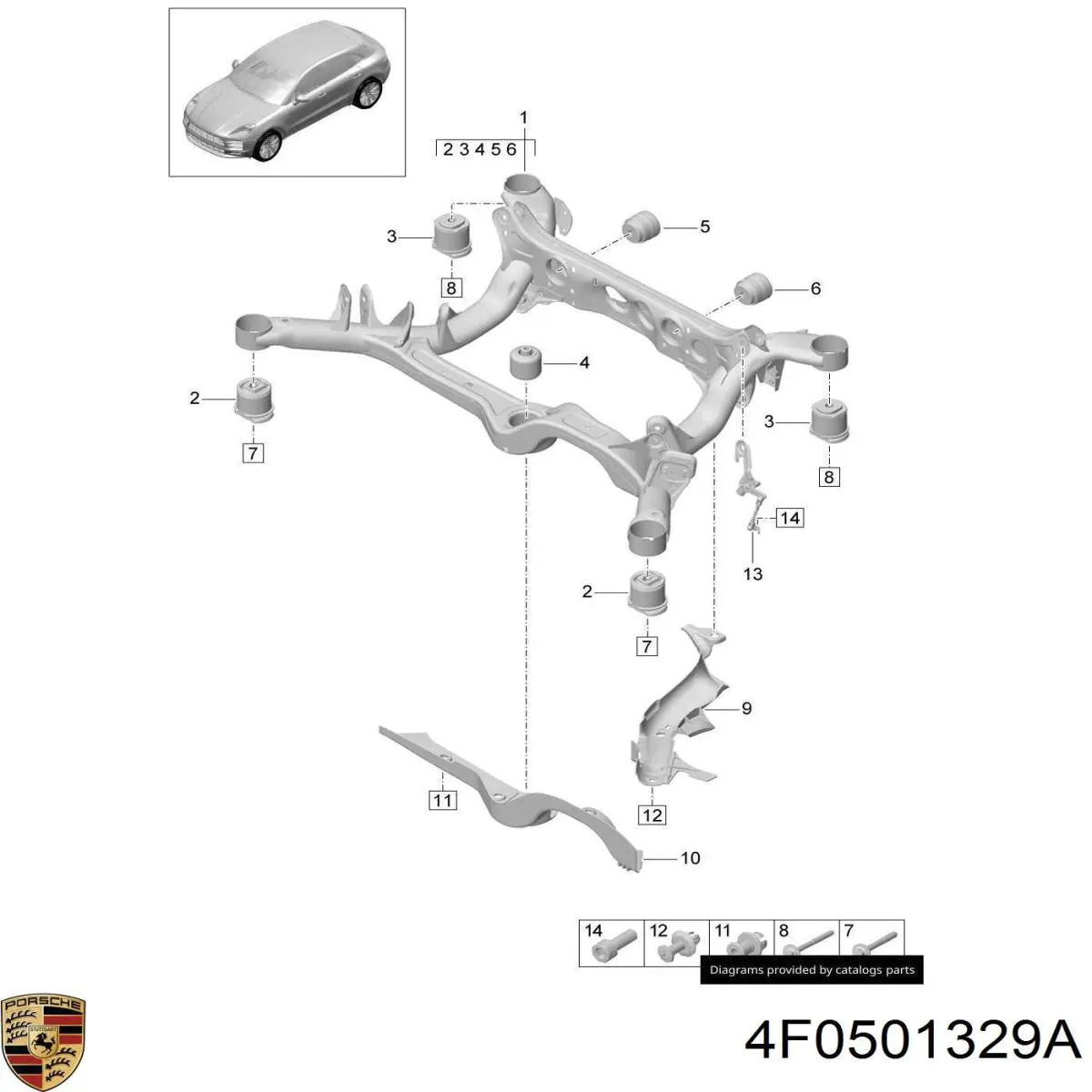 4F0501329A Porsche 