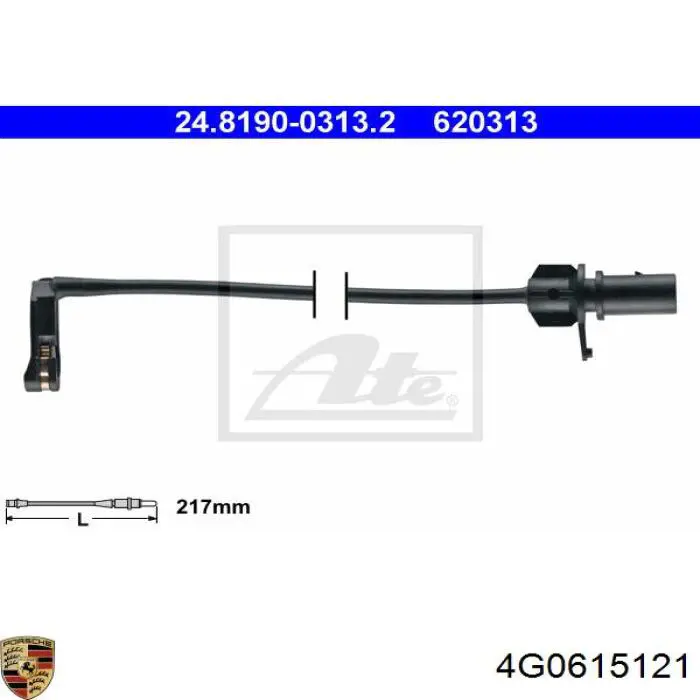 4G0615121 Porsche contacto de aviso, desgaste de los frenos, trasero