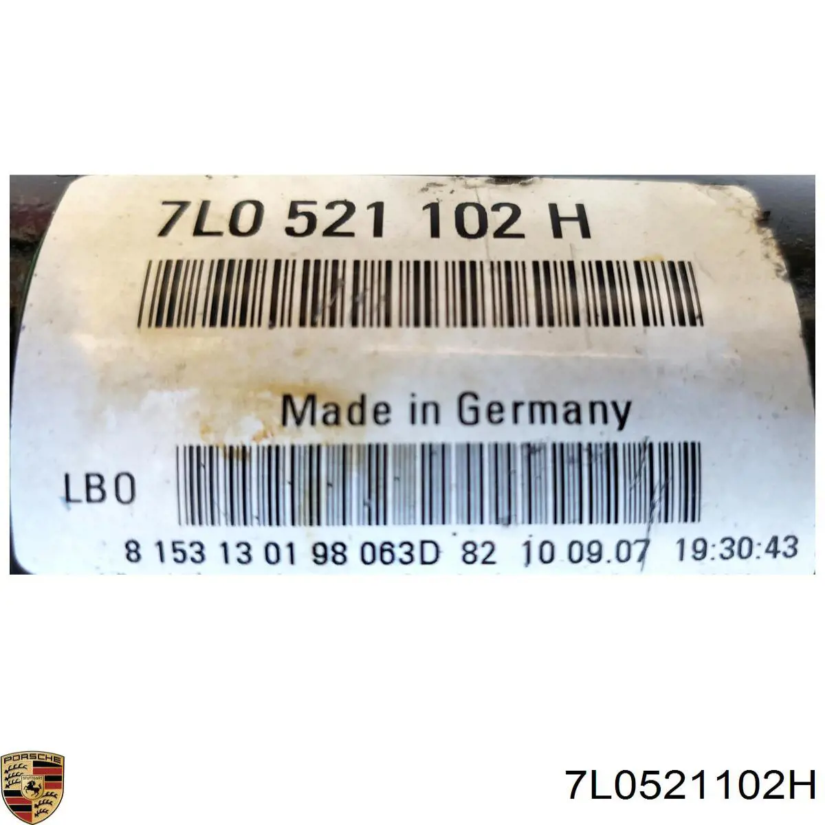 7L0521102H Porsche árbol cardán trasero completo