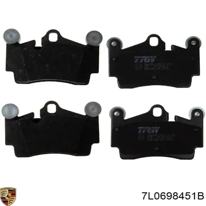 7L0698451B Porsche pastillas de freno traseras