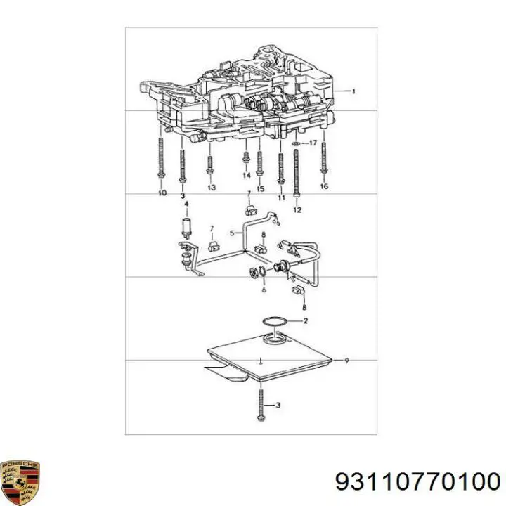 93110770100 Porsche filtro de aceite