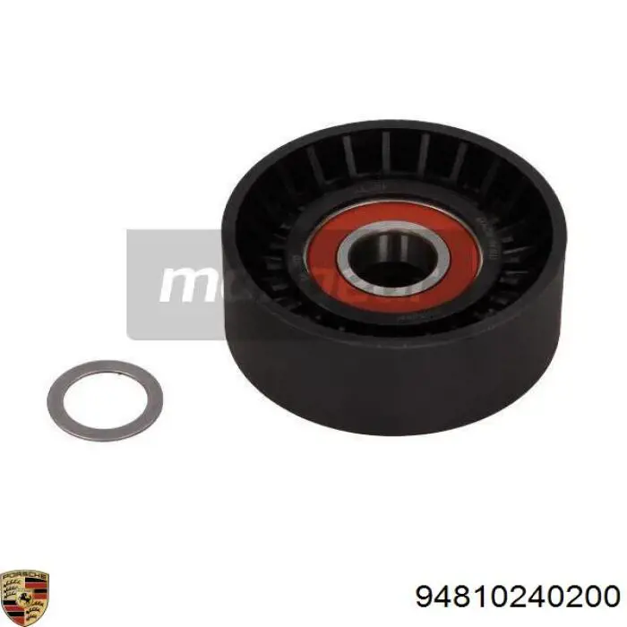 94810240200 Porsche rodillo, correa trapecial poli v