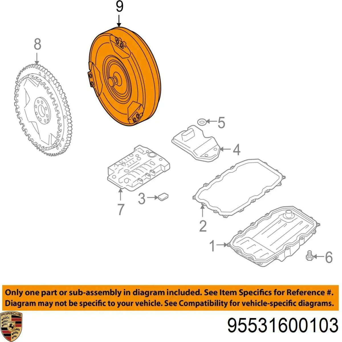  Convertidor de caja automática para Porsche Cayenne 955