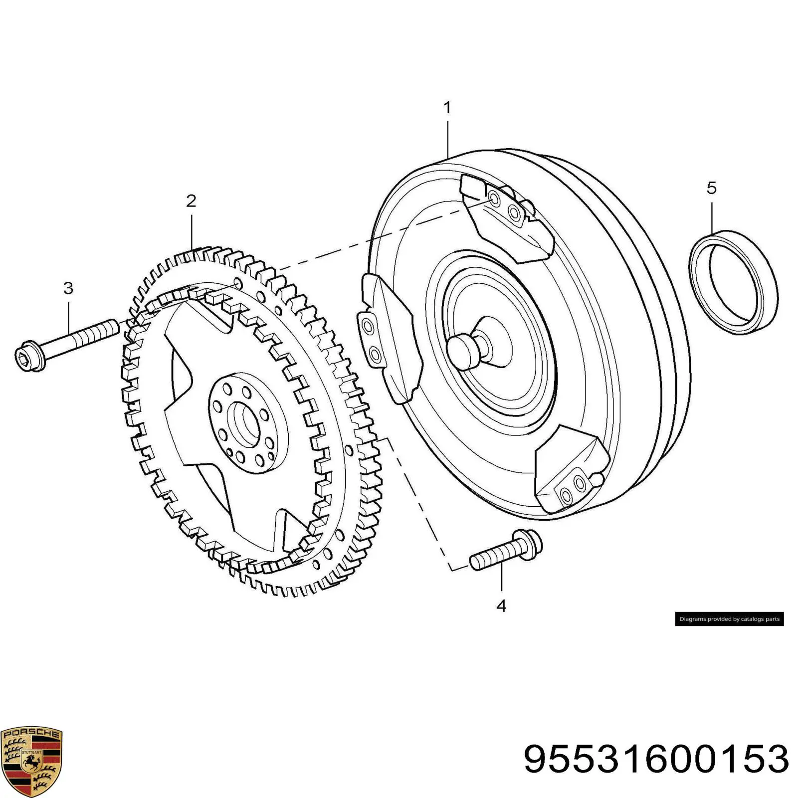 95531600153 Porsche convertidor de caja automática