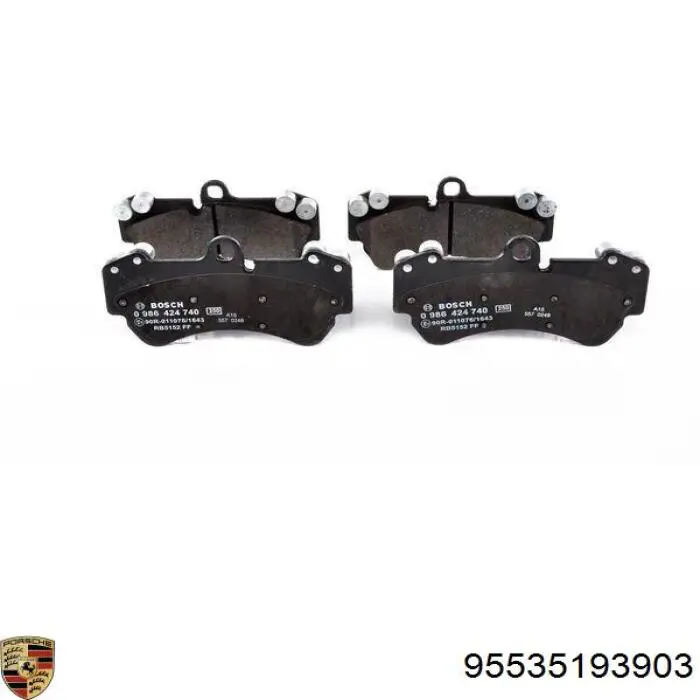 95535193903 Porsche pastillas de freno delanteras