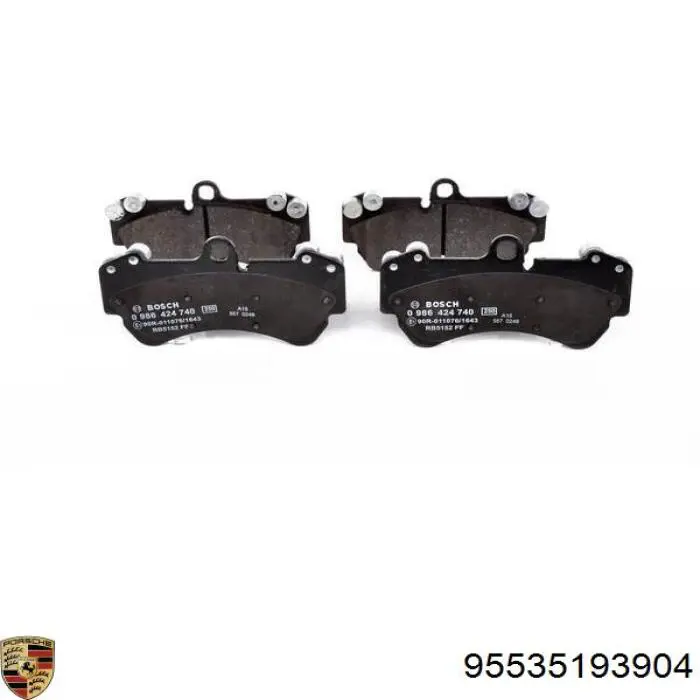 95535193904 Porsche pastillas de freno delanteras