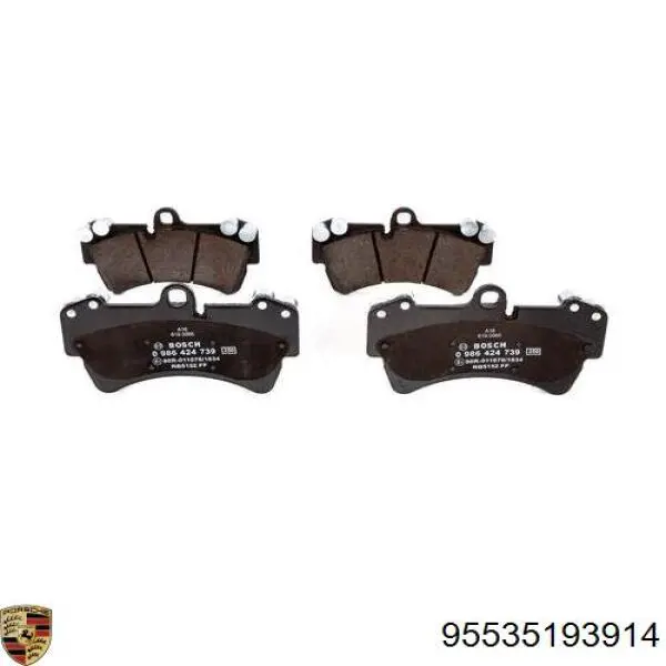 95535193914 Porsche pastillas de freno delanteras