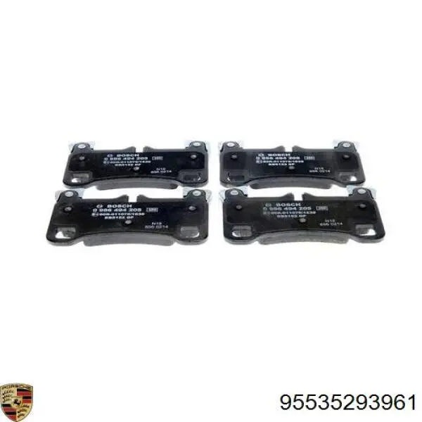 95535293961 Porsche pastillas de freno traseras