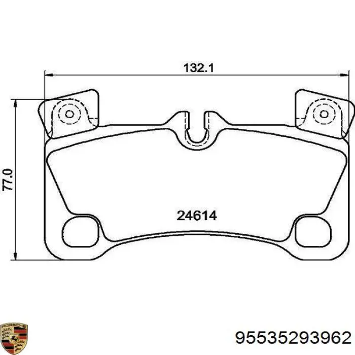 95535293962 Porsche pastillas de freno traseras