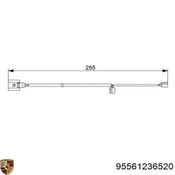 95561236520 Porsche contacto de aviso, desgaste de los frenos, trasero