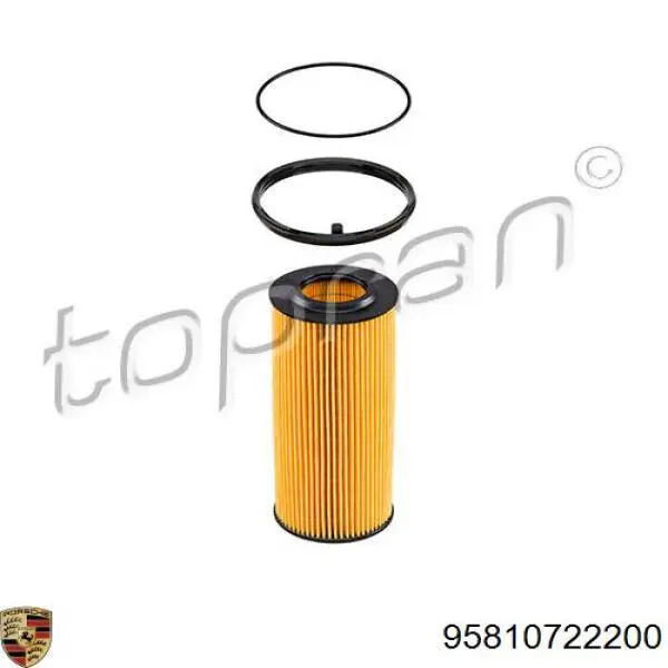 95810722200 Porsche filtro de aceite