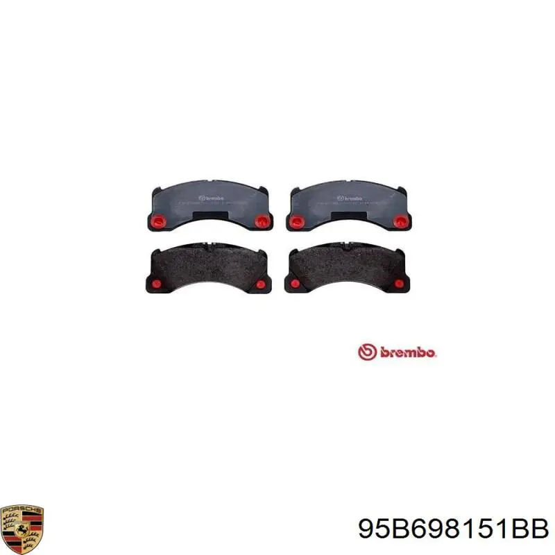 95B698151BB Porsche pastillas de freno delanteras