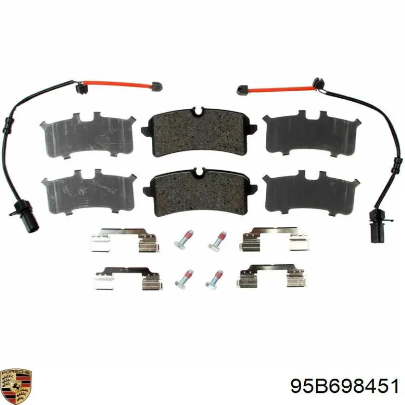 95B698451 Porsche pastillas de freno traseras