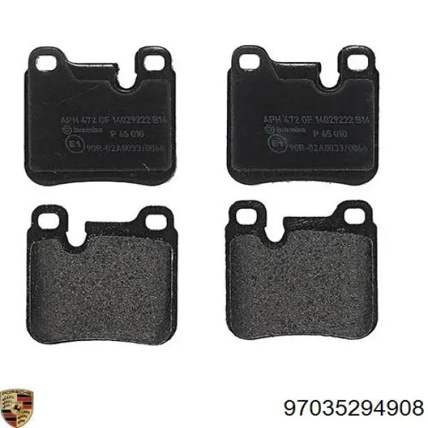 97035294908 Porsche pastillas de freno traseras