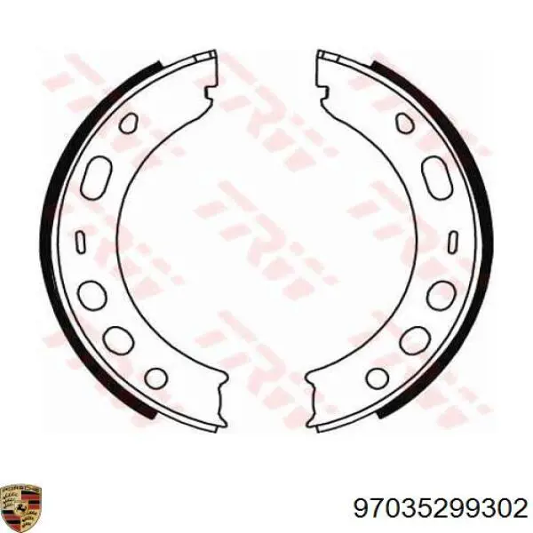 97035299302 Porsche juego de zapatas de frenos, freno de estacionamiento