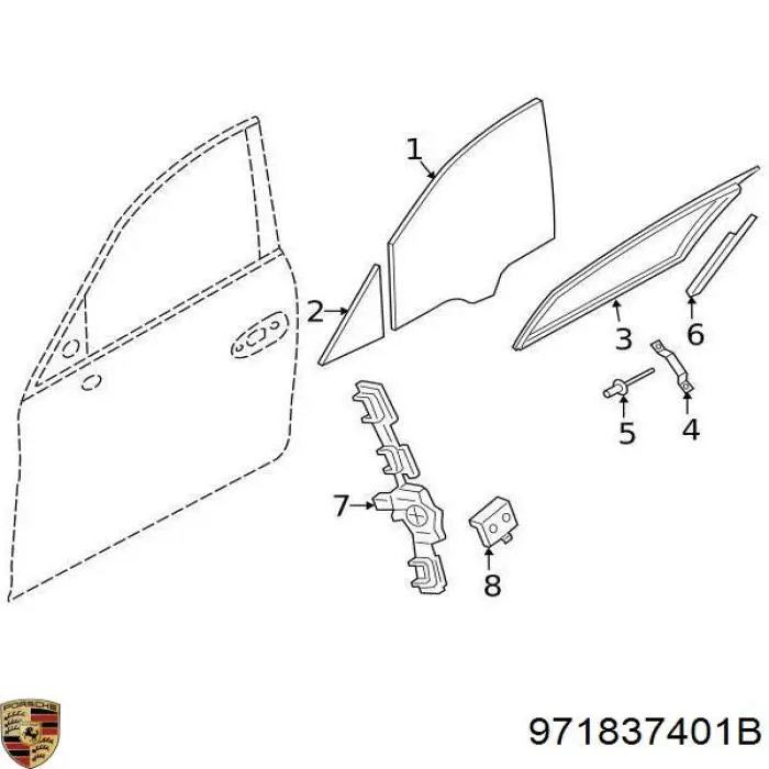  Mecanismo de elevalunas, puerta delantera izquierda para Porsche Panamera 971