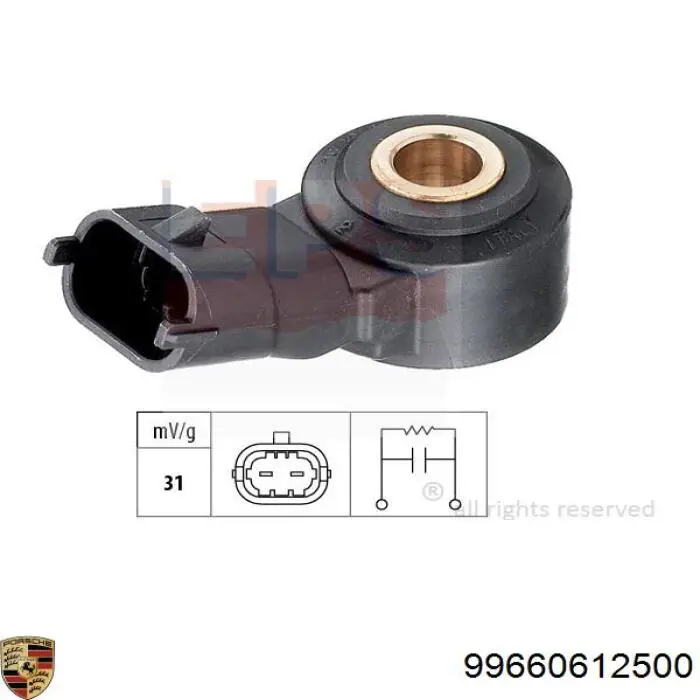 99660612500 Porsche sensor de detonaciones