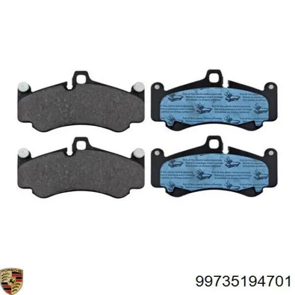 99735194701 Porsche pastillas de freno delanteras