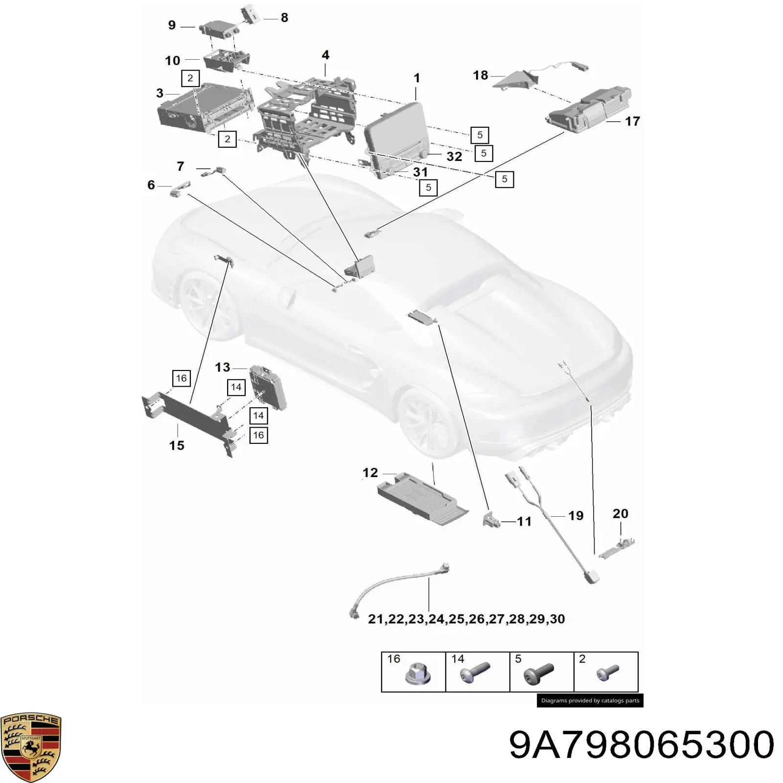 7PP980653E Porsche cámara marcha atrás, auxiliar aparcamiento