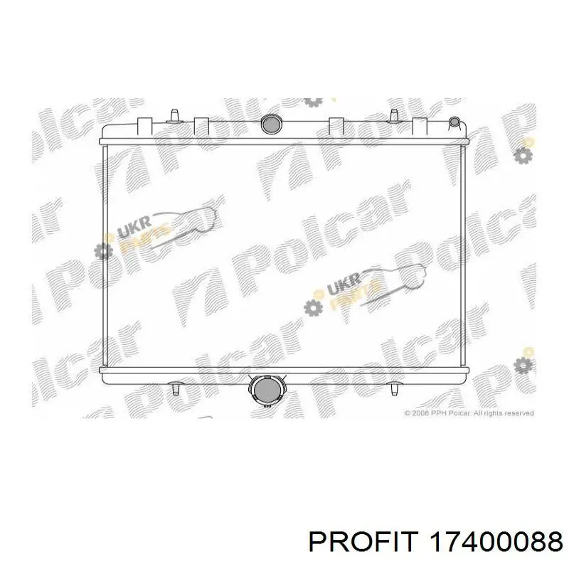  Radiador refrigeración del motor para Citroen C8 EA, EB