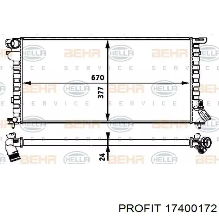 7701057117 Nissan radiador refrigeración del motor