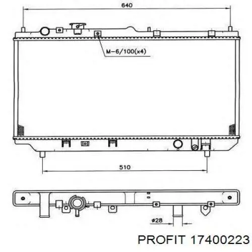  Radiador refrigeración del motor para Mazda 323 BA