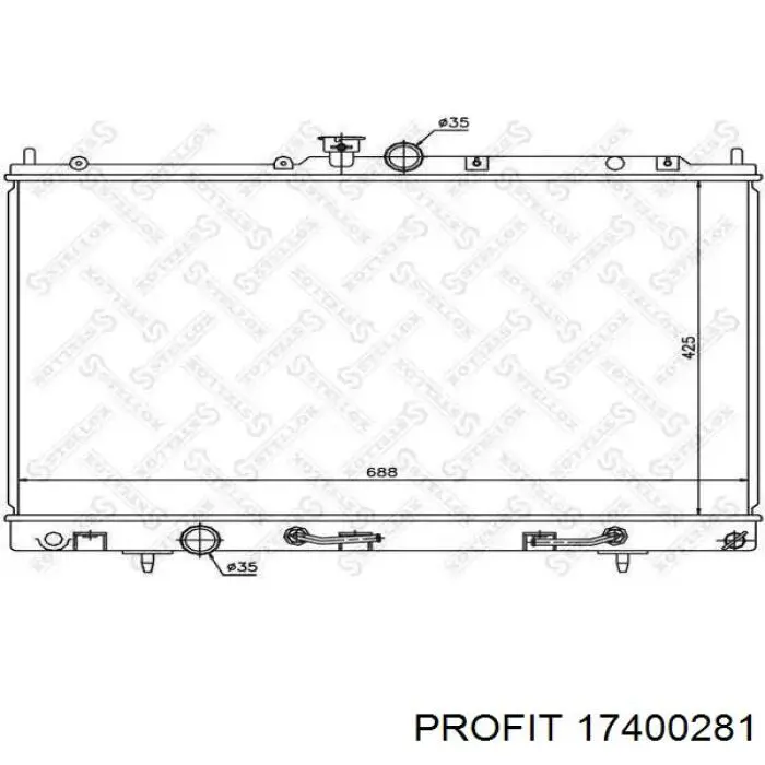 17400281 Profit radiador refrigeración del motor