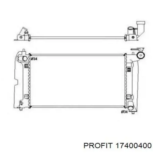 ADT39881 Blue Print radiador refrigeración del motor