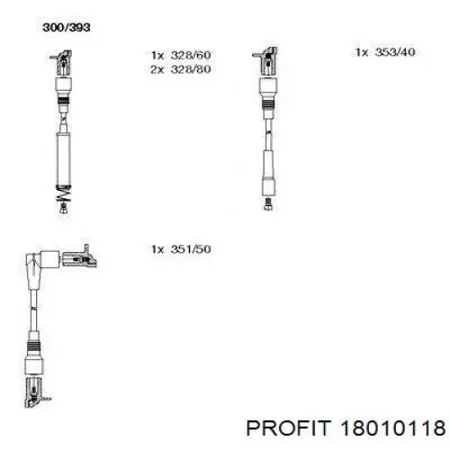 1801-0118 Profit juego de cables de encendido