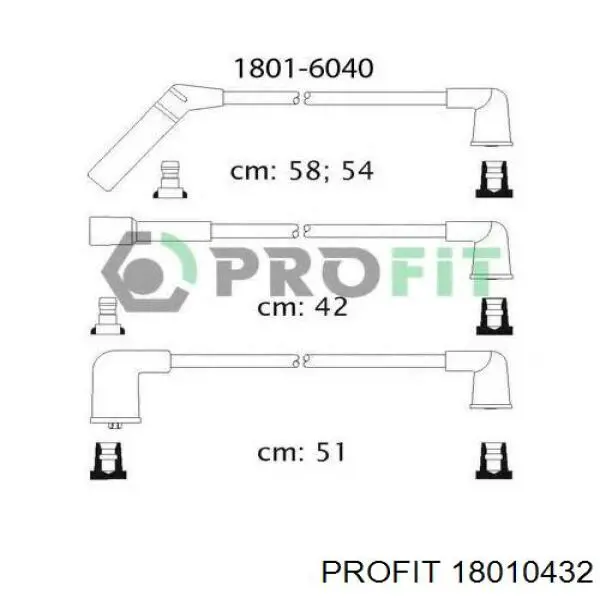 1801-0432 Profit juego de cables de encendido