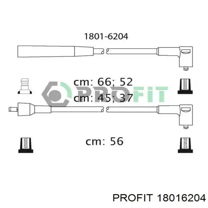 1801-6204 Profit juego de cables de encendido