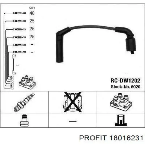 18016231 Profit juego de cables de encendido