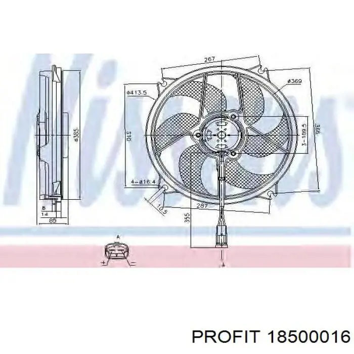 1850-0016 Profit ventilador (rodete +motor refrigeración del motor con electromotor completo)