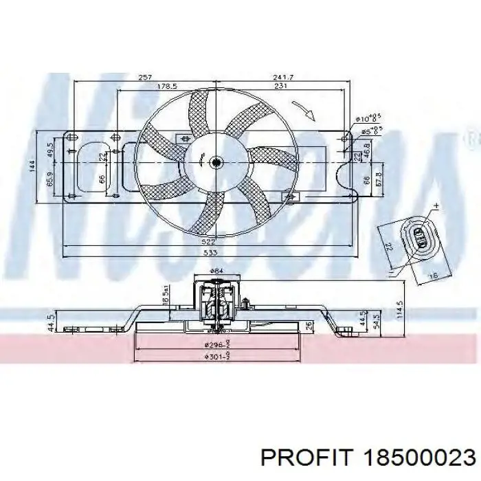  Ventilador (rodete +motor) refrigeración del motor con electromotor completo para Dacia Sandero 1 