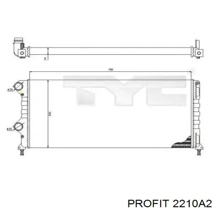  Radiador refrigeración del motor para Fiat Doblo 1 