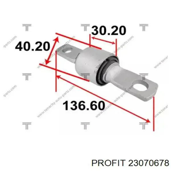 2307-0678 Profit silentblock de brazo de suspensión trasero superior