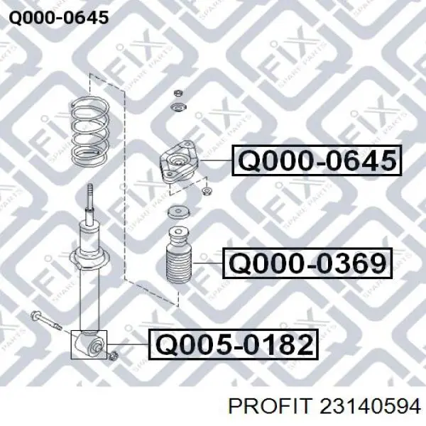 2314-0594 Profit soporte amortiguador trasero