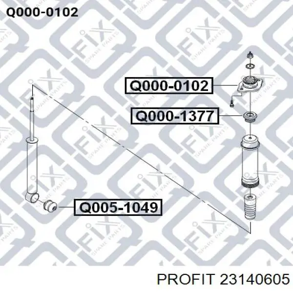 2314-0605 Profit soporte amortiguador trasero