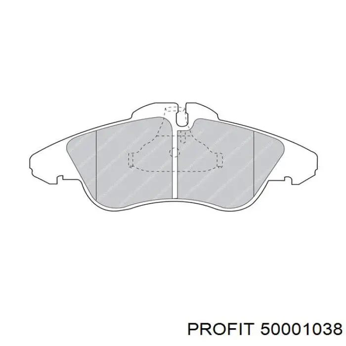 5000-1038 Profit pastillas de freno delanteras