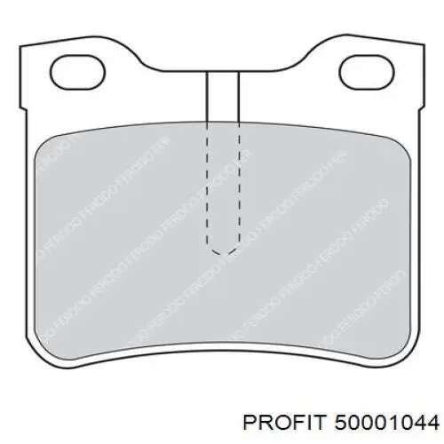 5000-1044 Profit pastillas de freno traseras