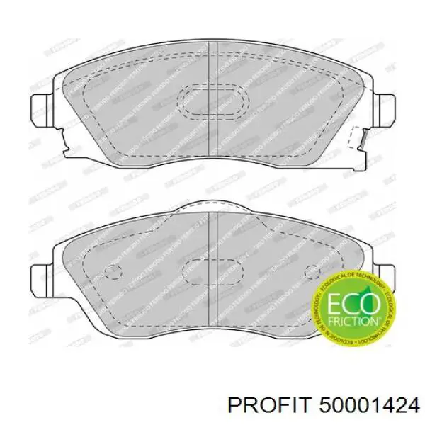 5000-1424 Profit pastillas de freno delanteras