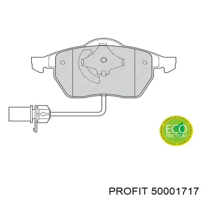 5000-1717 Profit pastillas de freno delanteras