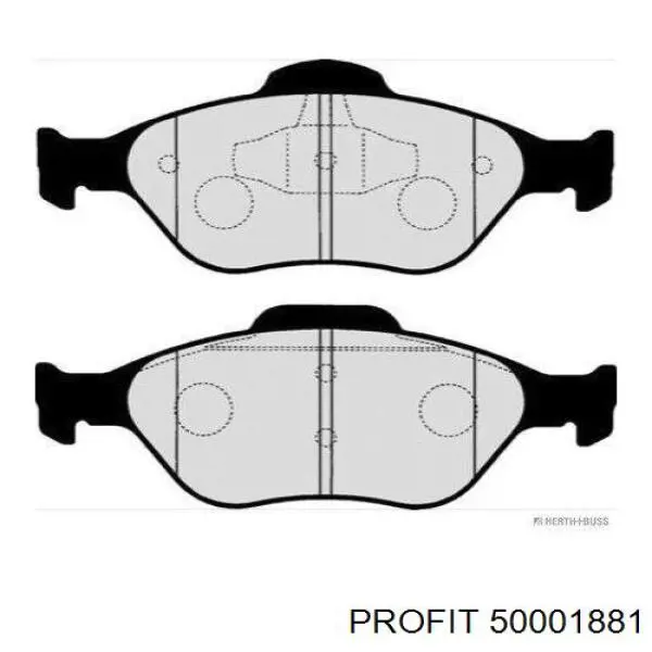 50001881 Profit pastillas de freno delanteras