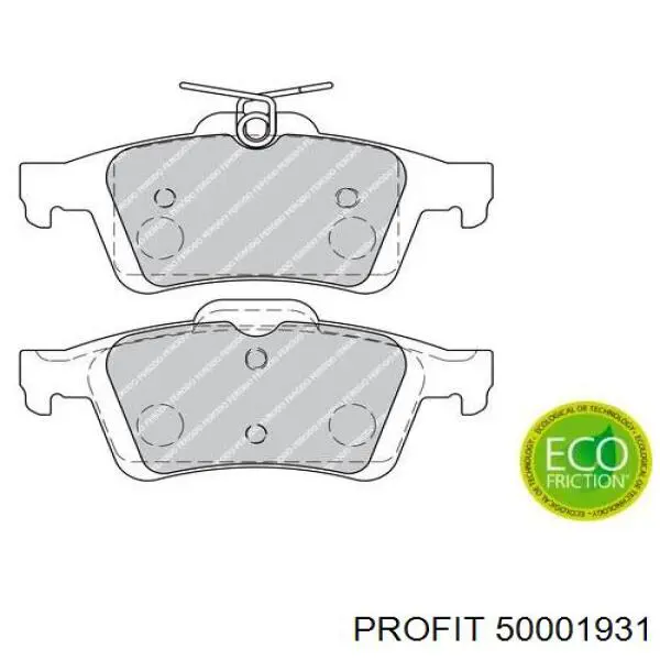 5000-1931 Profit pastillas de freno traseras