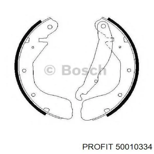 5001-0334 Profit zapatas de frenos de tambor traseras