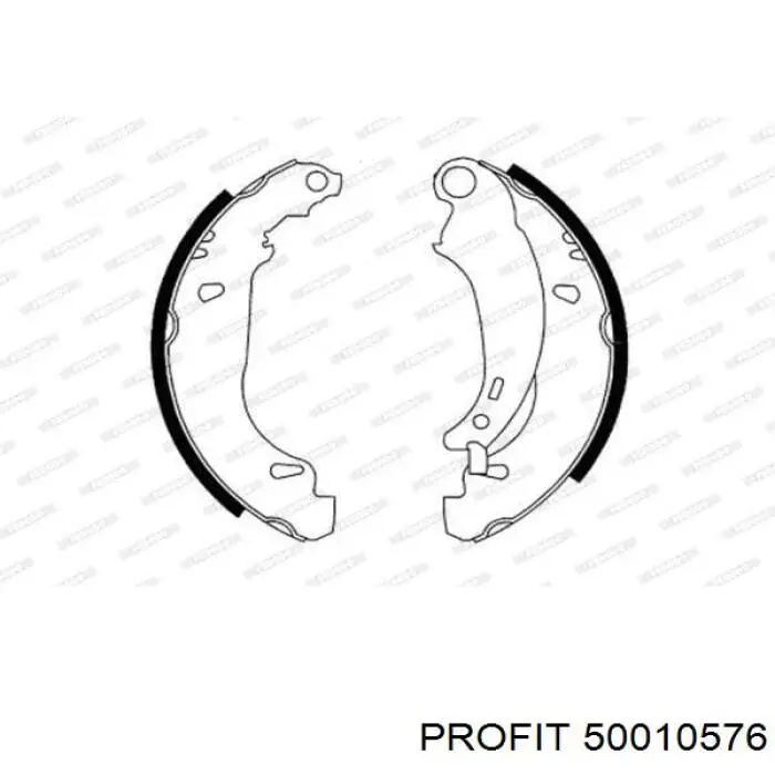 50010576 Profit zapatas de frenos de tambor traseras