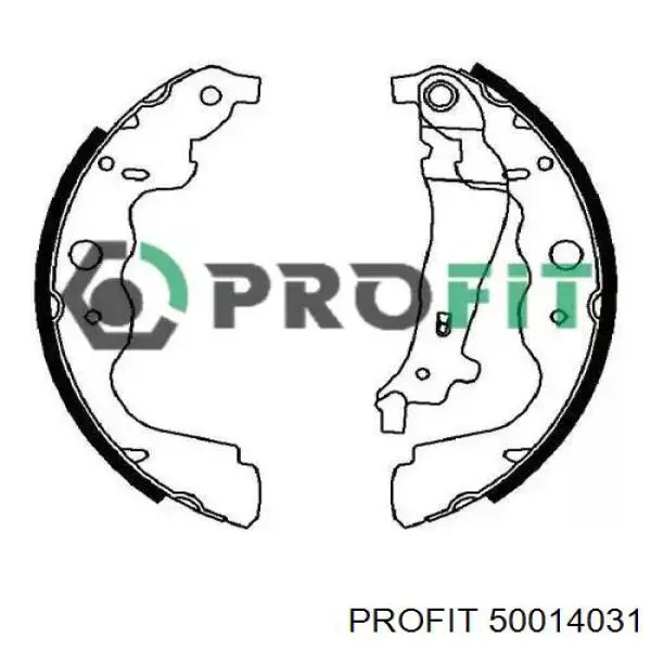 5001-4031 Profit zapatas de frenos de tambor traseras