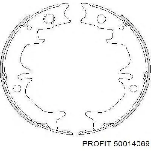 50014069 Profit juego de zapatas de frenos, freno de estacionamiento